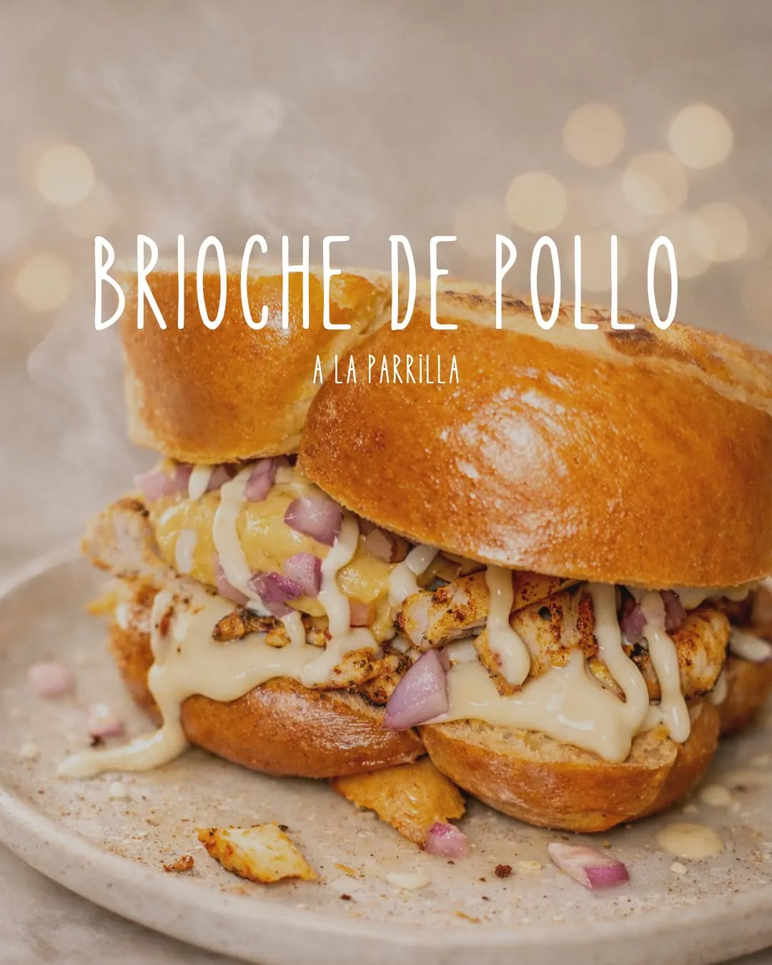 Brioche de pollo a la parrilla